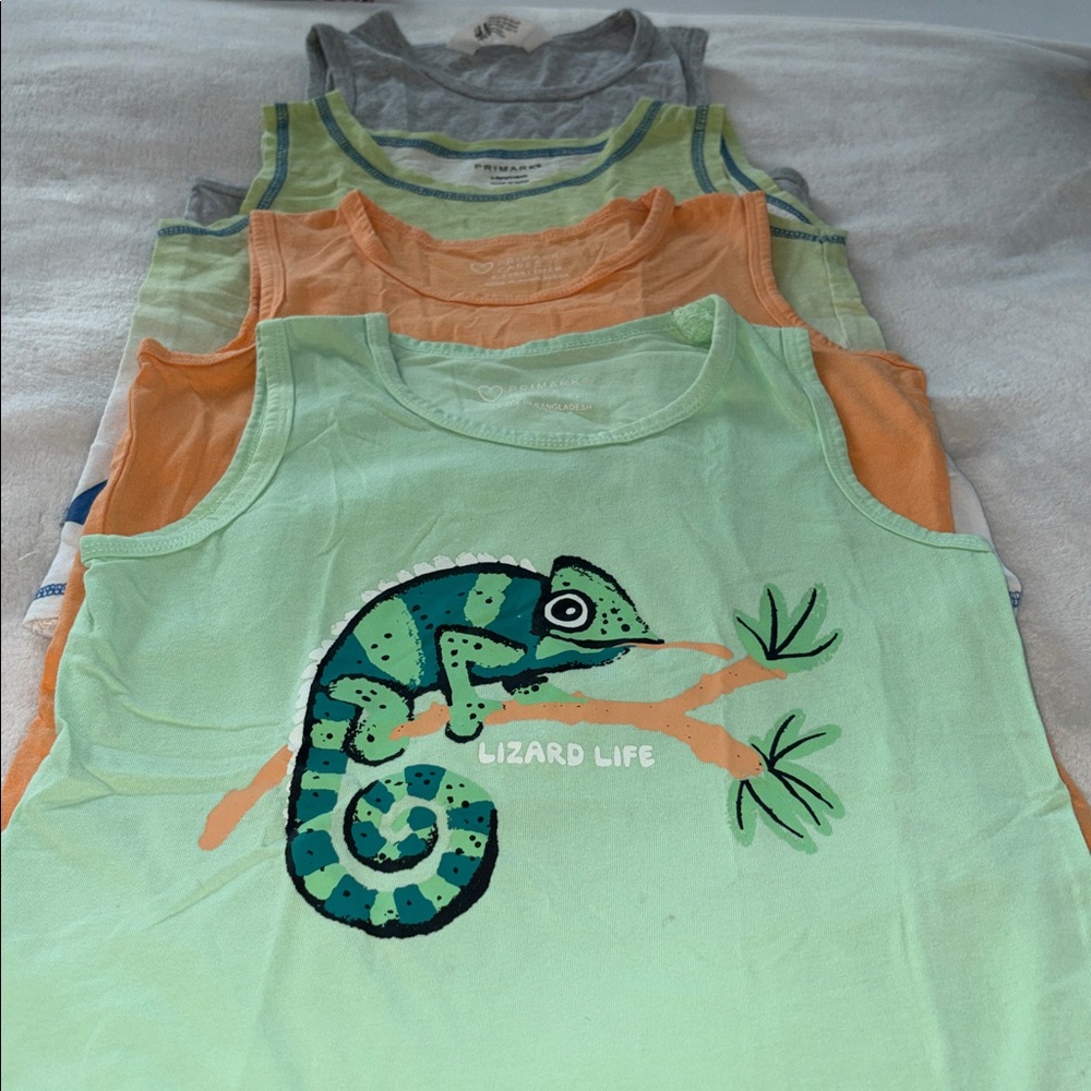 Boys Sleeveless Summer Shirts Bundle Size 6